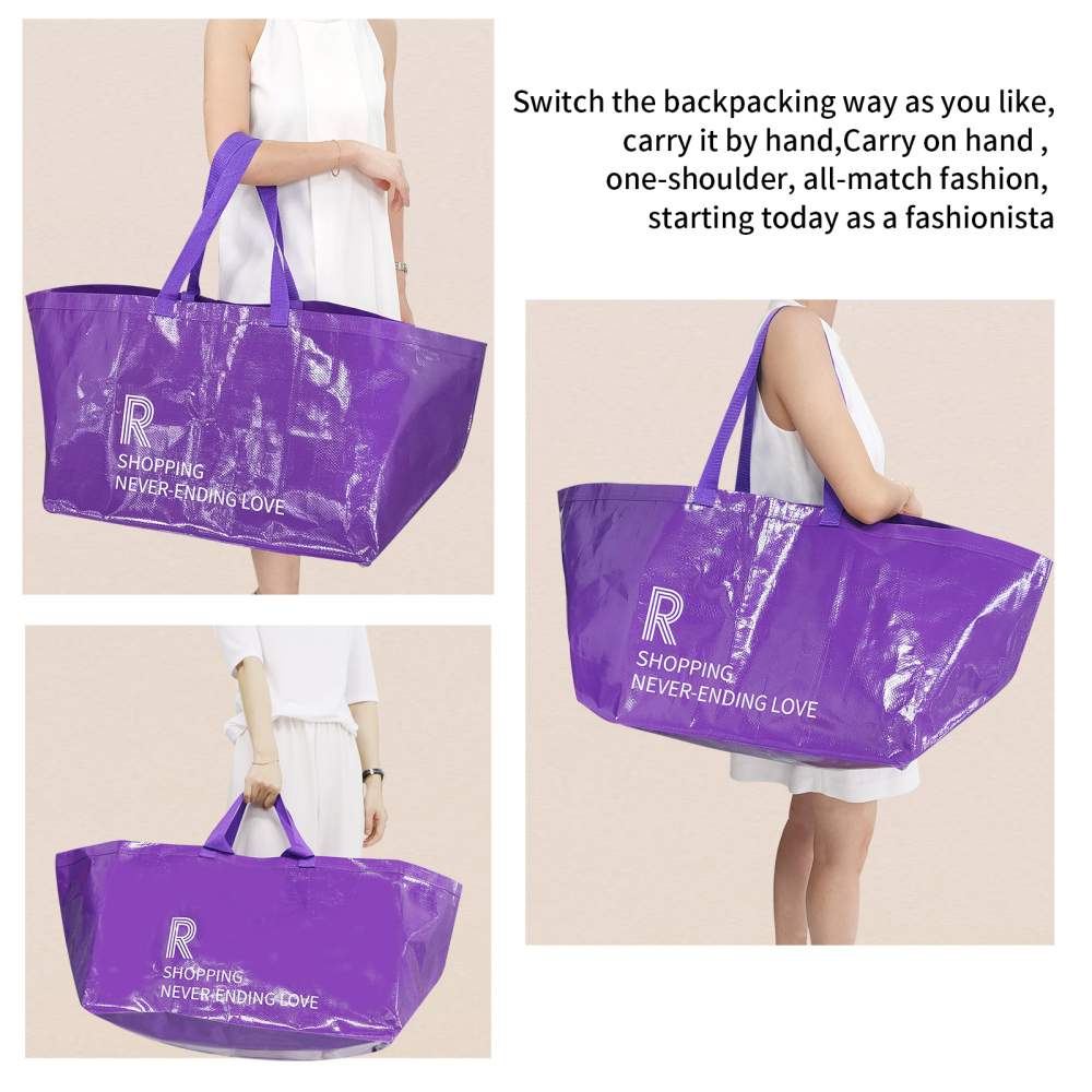 Reusable Grocery Shopping Box Bags (4 Pack ). Large, Premium Quality Heavy Duty Tote Bag Set with Reinforced Bottom. Foldable, Collapsible, Durable an