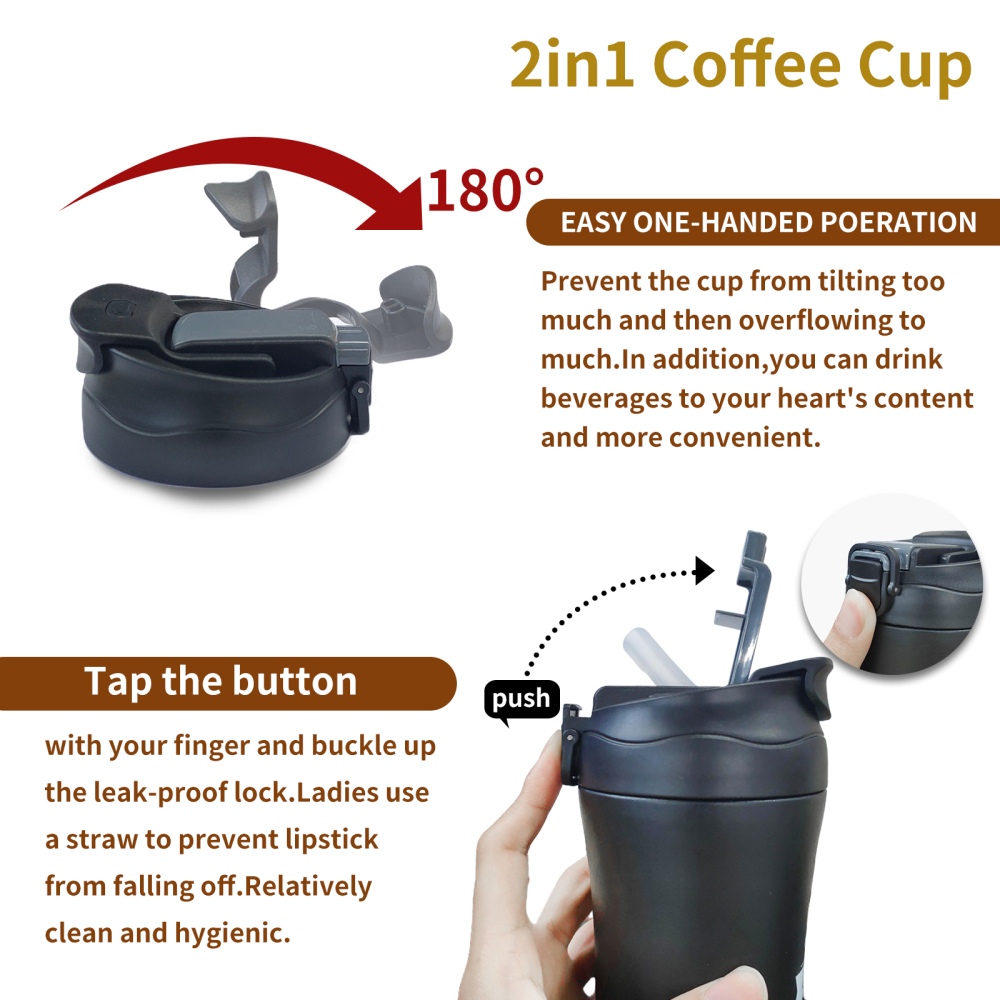 Blue Tumbler Double Wall Vacuum Insulated Coffee Travel Mug Stainless Steel Tumbler Bulk with Lid and Straw Powder Coated Insulated Coffee Cup for Col