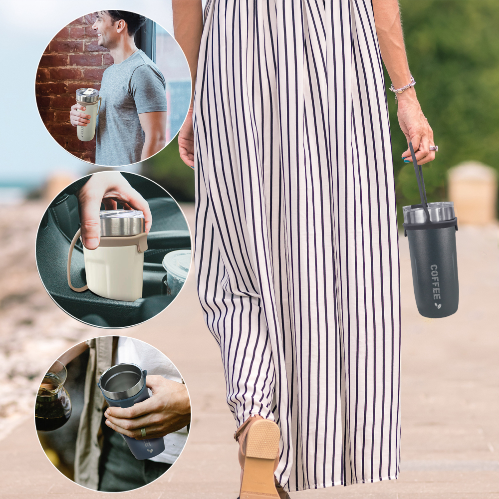 Coffee Tumbler Stainless Steel Coffee Travel Mug - Double Wall Thermal Vacuum Insulated Coffee Cup with Lid for Cold, Ice Drinks and Hot Beverage-16oz
