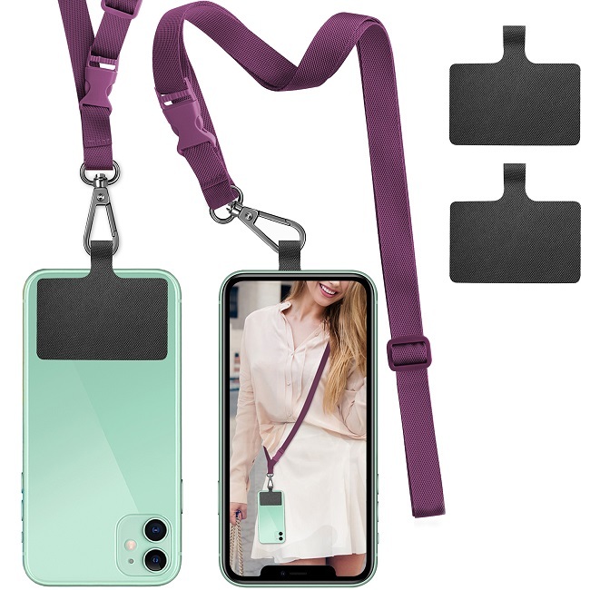 ROCONTRIP Crossbody Phone Lanyard Patch Neck Strap Lanyard with Detachable Neckstrap Compatible with Most Smartphone