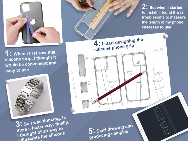 2022 Upgrade Design UKON Silicone Phone Grip