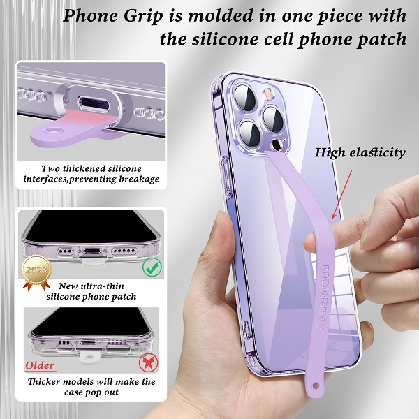 [ROCONTRIP] Mobile Strap, Smartphone Silicone Ring, 3 in 1 Smartphone Strap, Stylish, Convenient to use with one hand, Easy to put on and take off, Pr