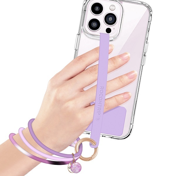 [ROCONTRIP] Mobile Strap, Smartphone Silicone Ring, 3 in 1 Smartphone Strap, Stylish, Convenient to use with one hand, Easy to put on and take off, Pr