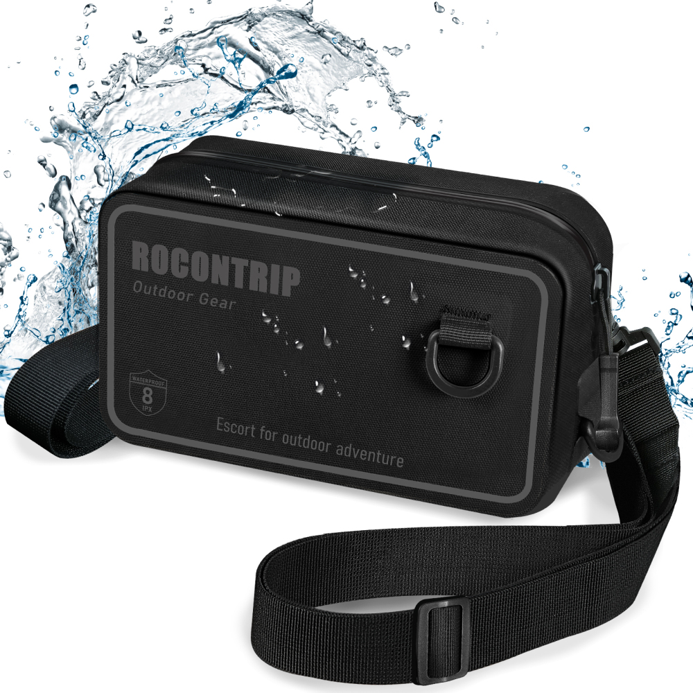 100% Waterproof Dry Bag, Dry Waist Pack Sling Bag with Adjustable Strap Airtight Zipper Closure Lightweight Crossbody Dry Bag for Swimming,Snorkelling and Kayaking