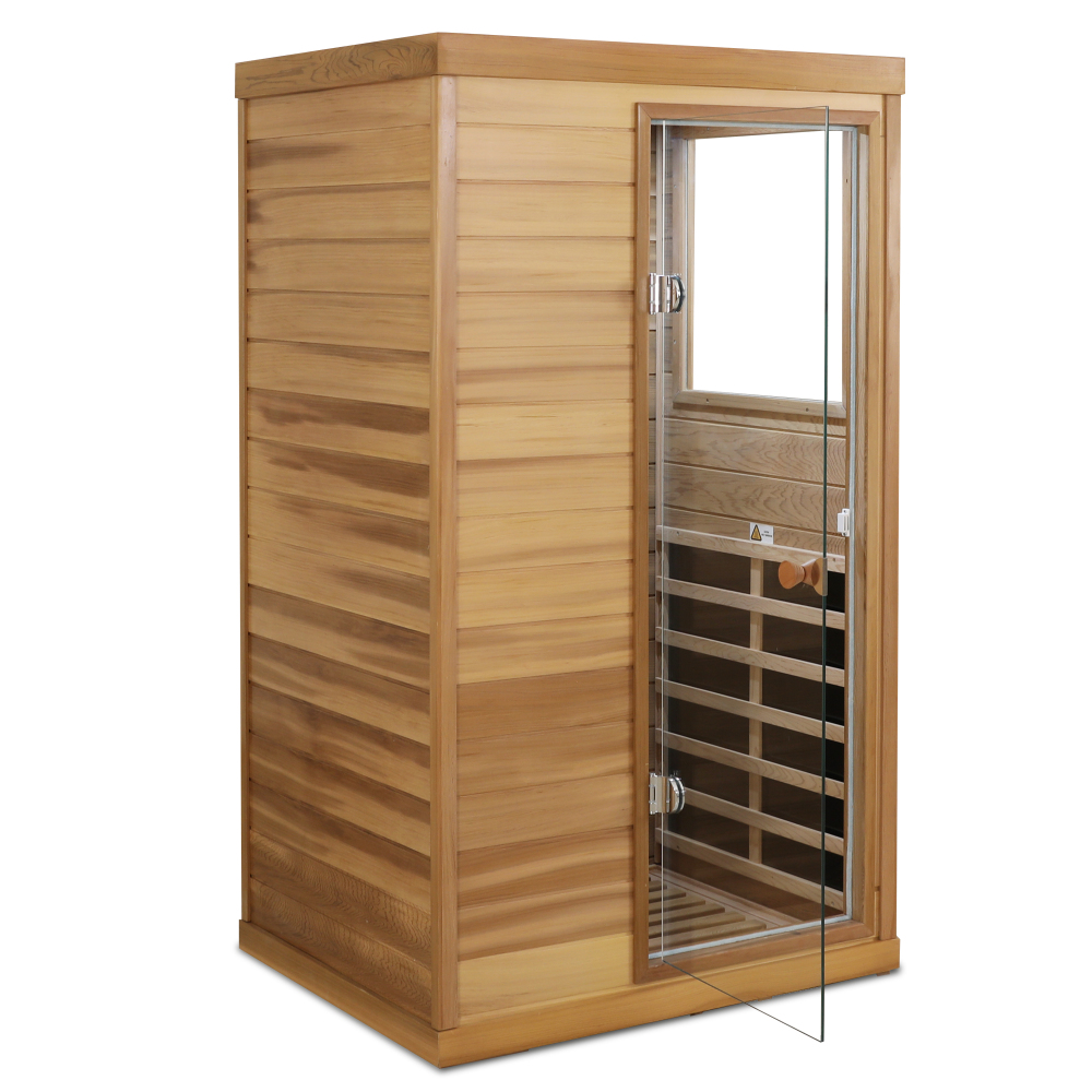 AVAXA 1-Person Indoor Red Cedar Infrared Sauna with 6-Far-Infrared Carbon Heaters