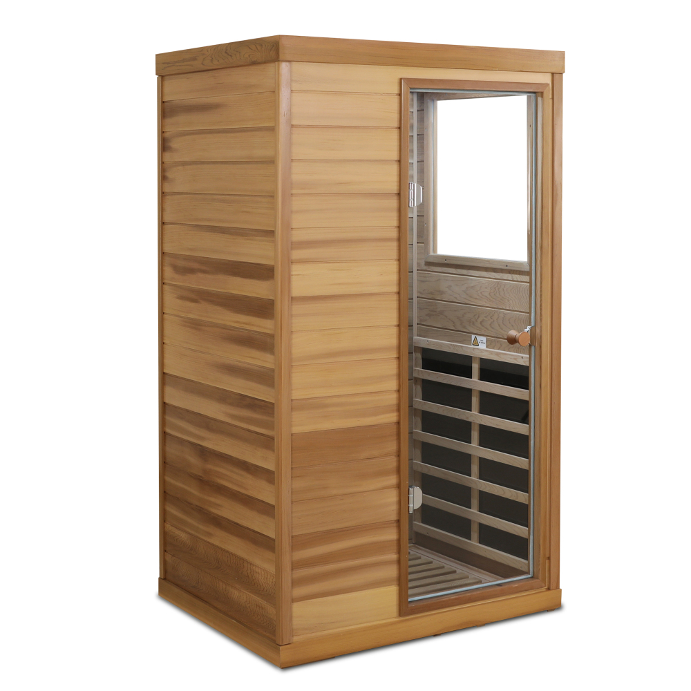 AVAXA 1-Person Indoor Red Cedar Infrared Sauna with 6-Far-Infrared Carbon Heaters