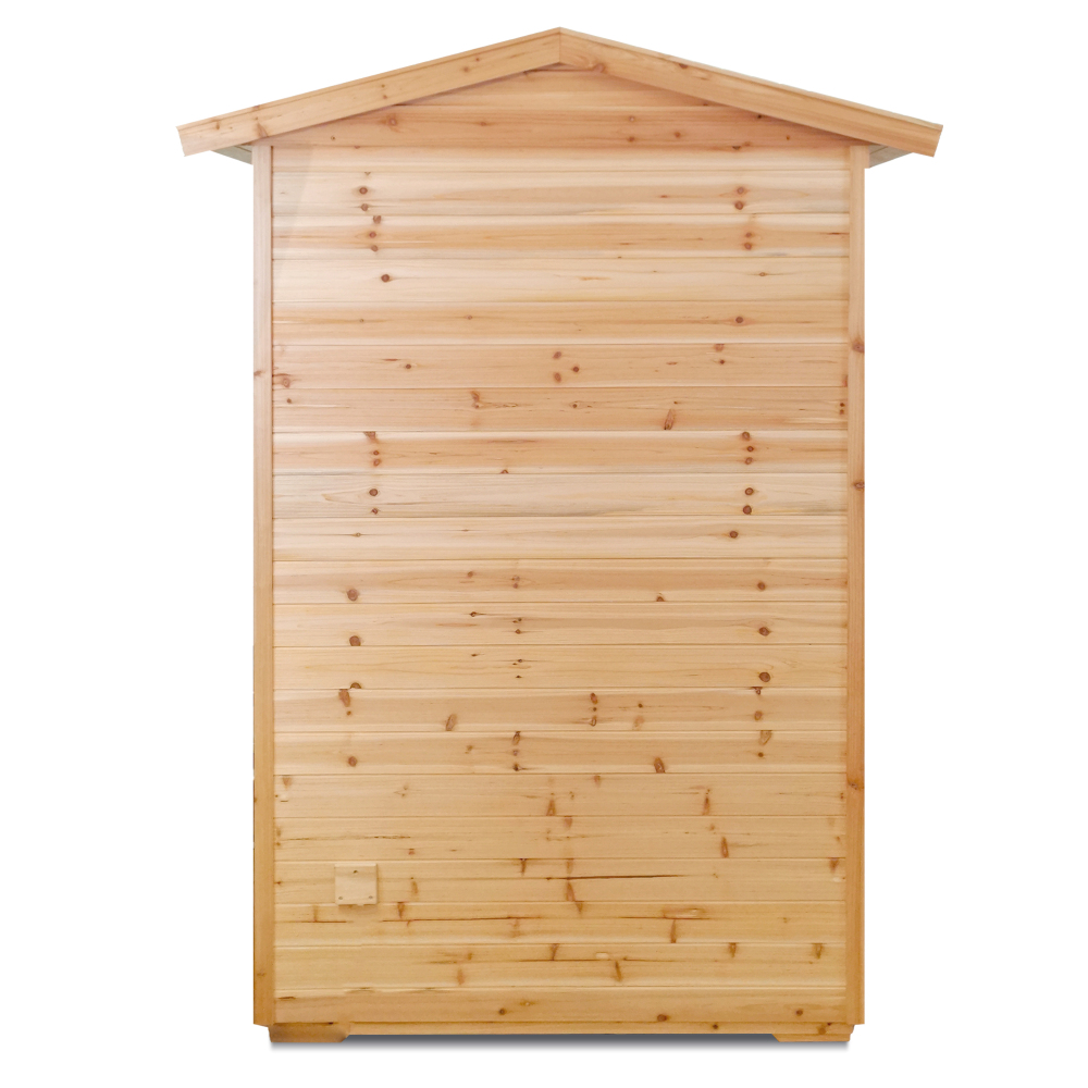 AVAXA 2-Person Old-Fir Outdoor Infrared Sauna with 8-Carbon Far Infrared Heaters and Waterproof