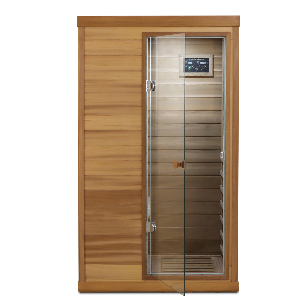 AVAXA 1-Person Indoor Red Cedar Infrared Sauna with 6-Far-Infrared Carbon Heaters