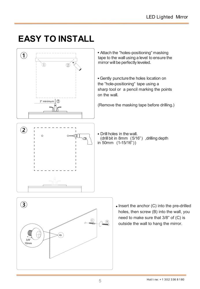 V21 LED Lighted Mirror