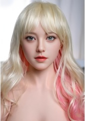 Platinum pink curly hair