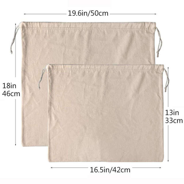 Custom White Flannel Brushed Thick Cotton Draw String Dust Bag for Handbag
