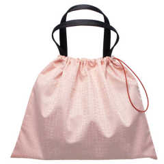 Custom Print Logo Large Pink Satin Purse Drawstring  Dust Covers for Handbags