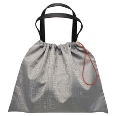 Custom Print Logo Large Pink Satin Purse Drawstring  Dust Covers for Handbags