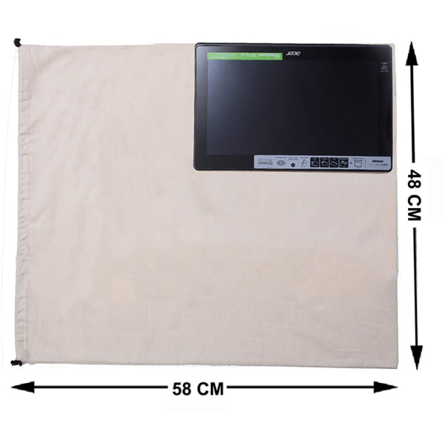 Custom Promotional Lifestyle Reusable Shopping Drawstring Shoe Storage Grocery Cotton Flannel Dust Bag for Handbag With Logo