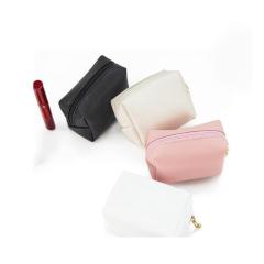 Customized Fashion Bulk Small Travel Zippered PVC Leather Toiletry Makeup Storage Cosmetic Pouch Bag Wholesale
