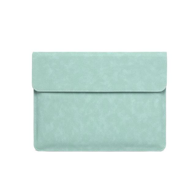 Leather Nylon Business Notebook Envelope Women Sleeve Case Stand Computer Polyester Laptop Cover Bag 13 Inch for Macbook Air Pro