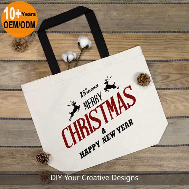 Custom Print Logo Eco Friendly Cotton Canvas Fabric Reusable Jute Linen Cloth Large Tote Grocery Bag With Zipper Pouch for Shop