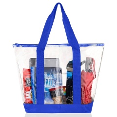 Custom 2022 Fashion Clear PVC Tote Shopping Bags Women Handbags Ladies