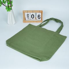 Natural Reusable Grocery Shopping Blank Canvas Tote Bag Large Green Canvas Bag for Women Travel