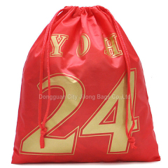 Custom Polyester Soccer Football Shoe Bag With Silk Screen Print Logo
