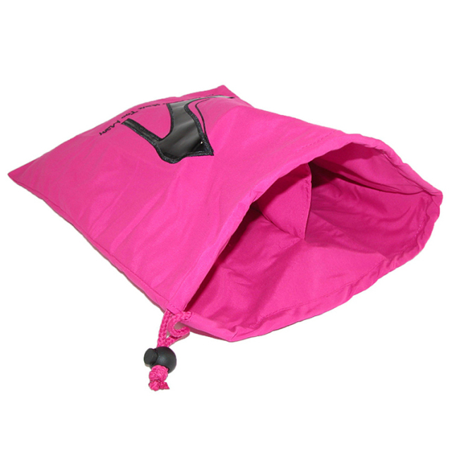 Fashion Custom Polyester Satin  Drawstring High Heel Shoe Dust Bag With Divider