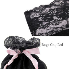 Custom Printed Jewelry Pouches Lace Drawstring Bag