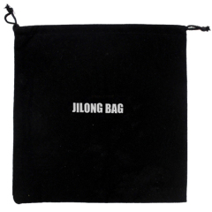 Custom Printed Logo 34 Large Perfume Gift Pouch Black Velvet Bags for Jewelry