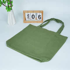 Natural Reusable Grocery Shopping Blank Canvas Tote Bag Large Green Canvas Bag for Women Travel