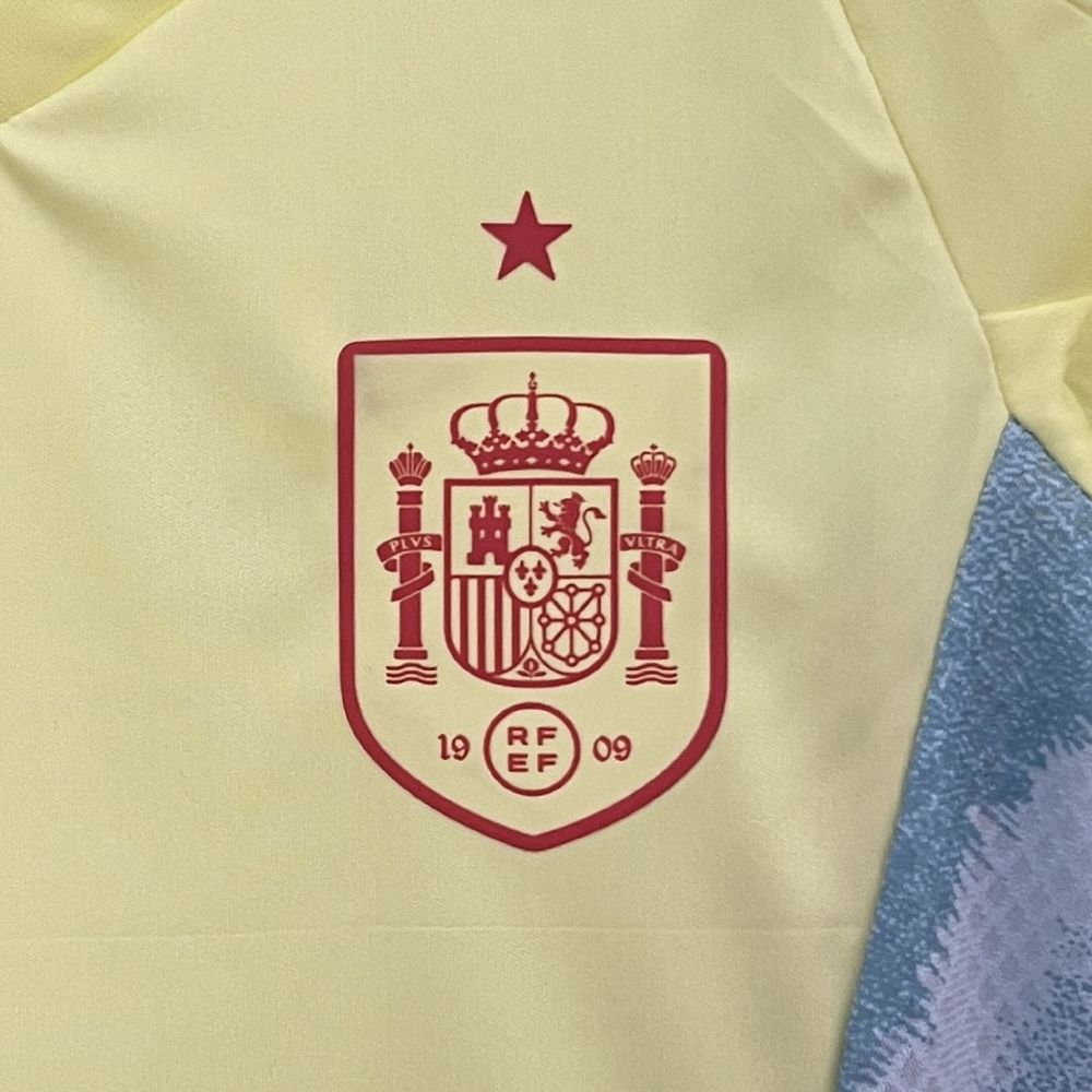 Spain Away Football Uniform Kids Kit Jersey+Shorts EURO 2024