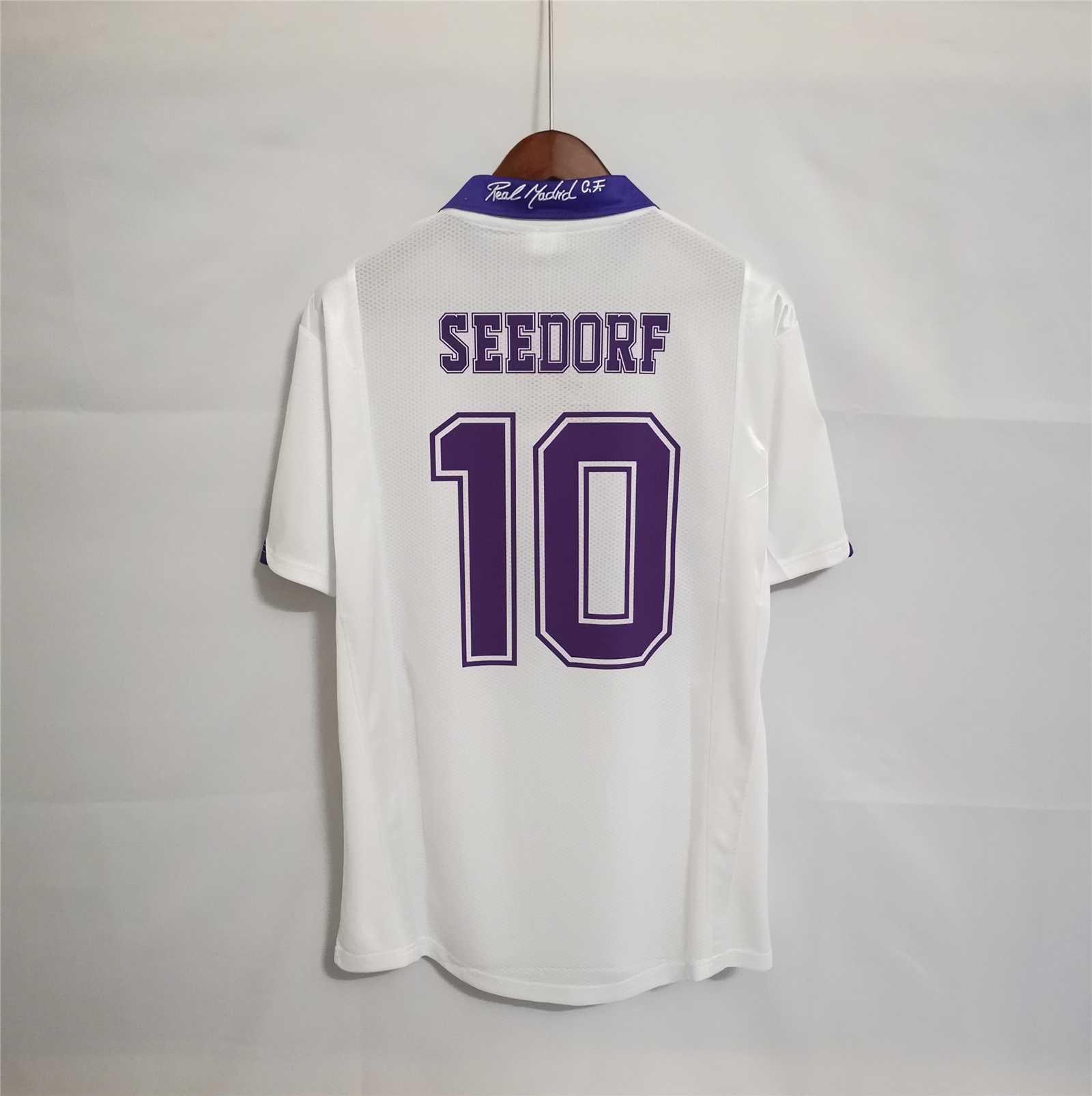 Real Madrid Retro Jersey Home Custom Soccer Shirt 1997-98