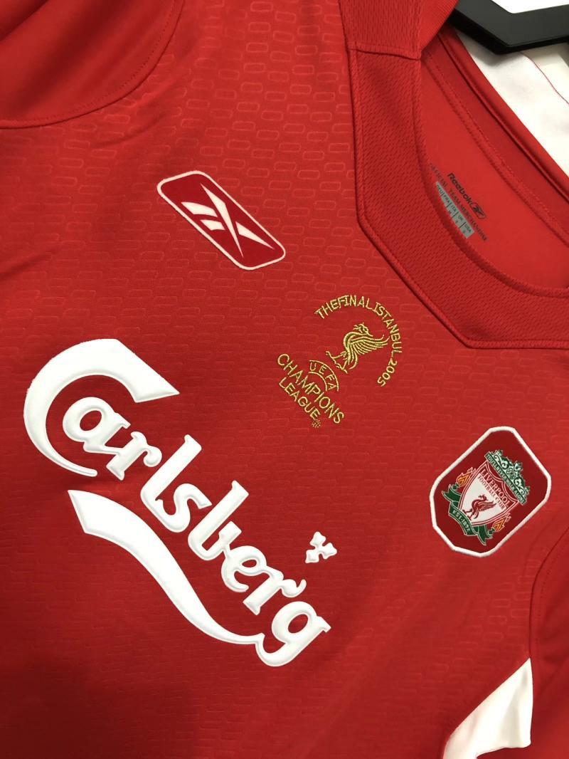 Liverpool Retro Football Jersey Home UCL Final Custom Shirt 2004/05
