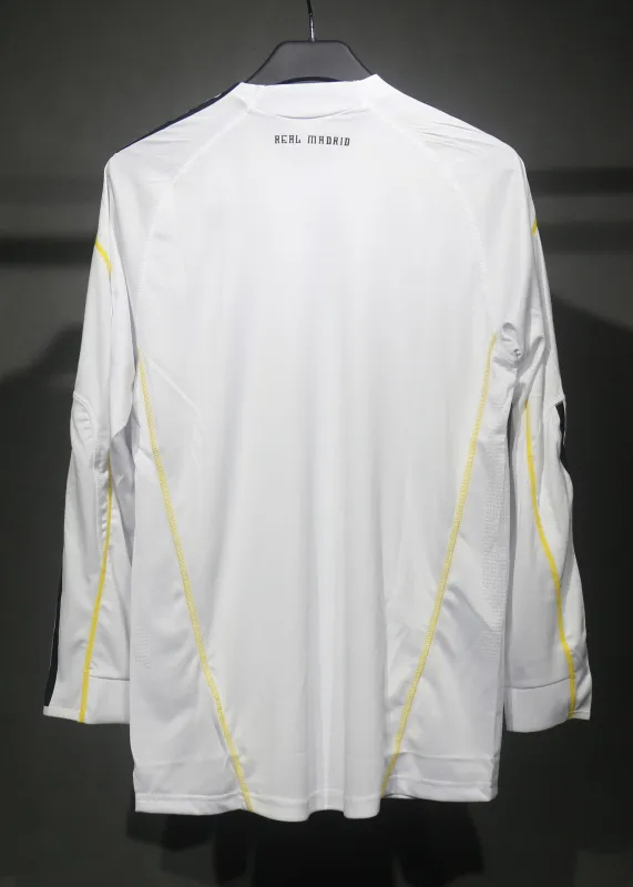 Real Madrid Authentic Retro Jersey Home Long Sleeve Soccer Shirt 2009/10