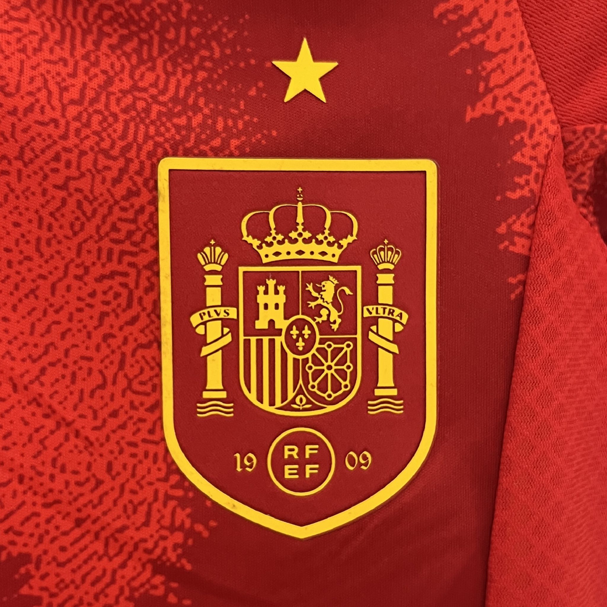 Spain Home Football Uniform Kids Kit Jersey+Shorts EURO 2024