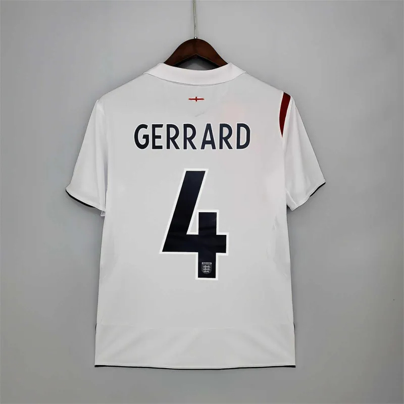 England Retro Soccer Jersey Home Custom Shirt World Cup 2006