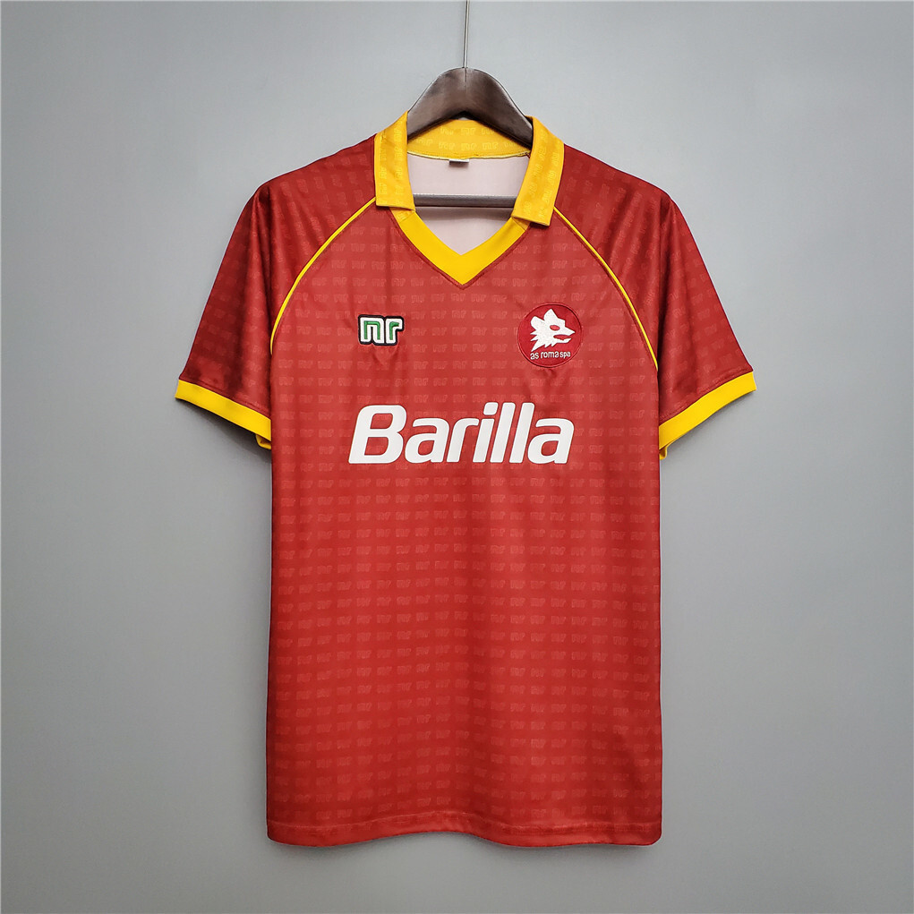Roma Retro Soccer Jersey Home Custom Shirt 1990/91