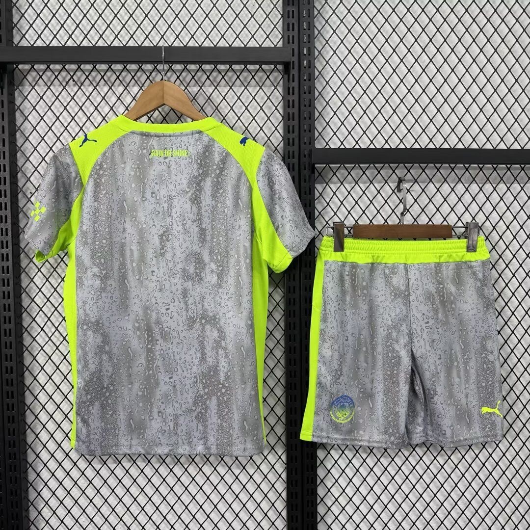 Manchester City Third Away Kids Kit Jersey+Shorts 2025/26