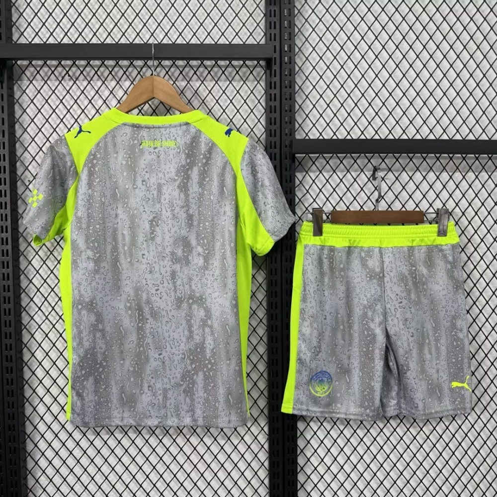 Manchester City Third Away Kids Kit Jersey+Shorts 2025/26