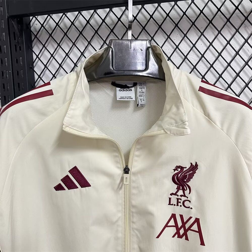 Liverpool Windbreaker Jacket Off-White 2025/26