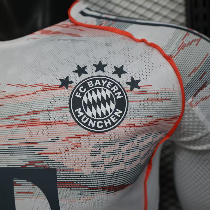 Authentic Bayern Munich Soccer Jersey Away Long Sleeve Shirt 2025/26