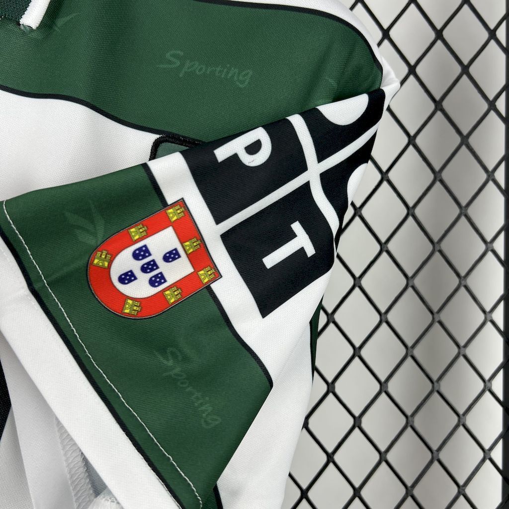 Sporting CP Retro Soccer Jersey Home Custom Shirt 2000/01