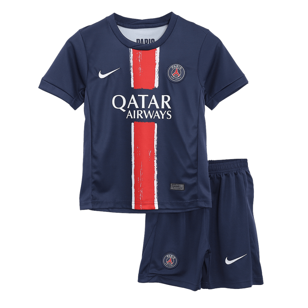 PSG Soccer Jersey Home Kids Kit Jersey+Shorts 2024/25