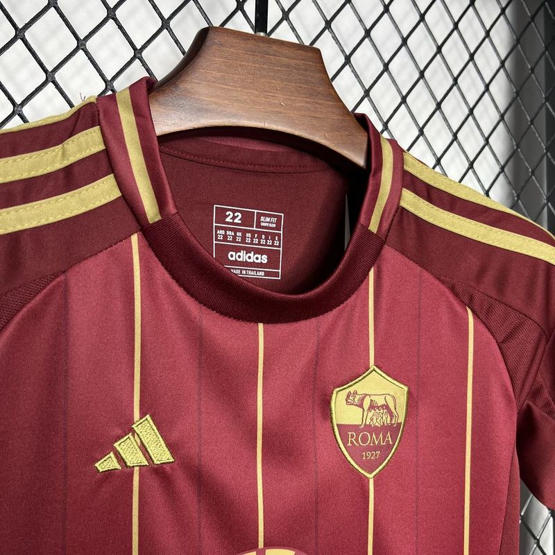 Roma Soccer Jersey Home Kids Kit Jersey+Shorts 2024/25
