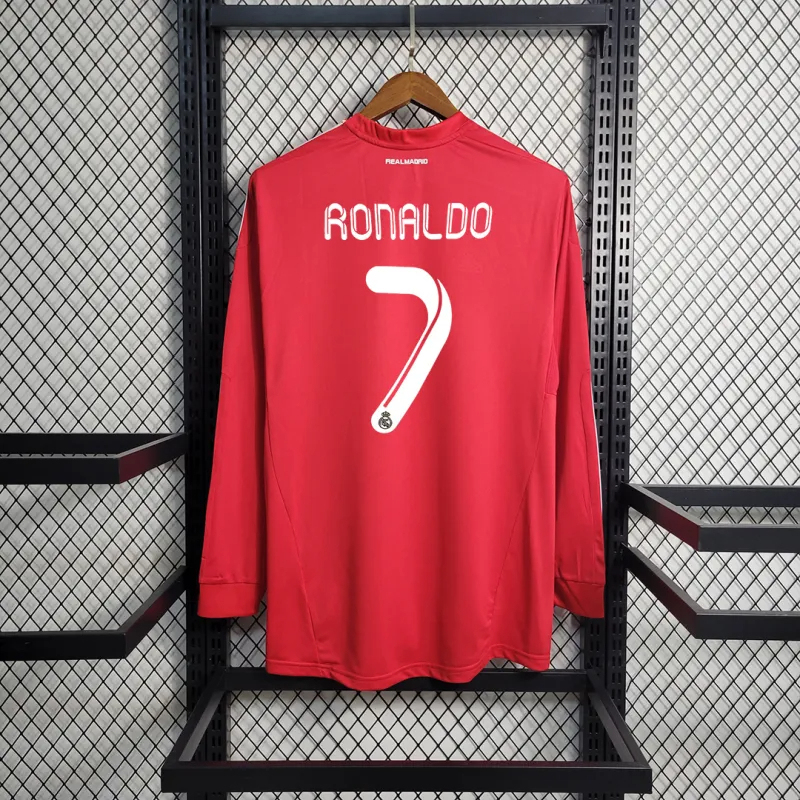 Real Madrid Retro Jersey Away Long Sleeve Soccer Shirt 2011/12