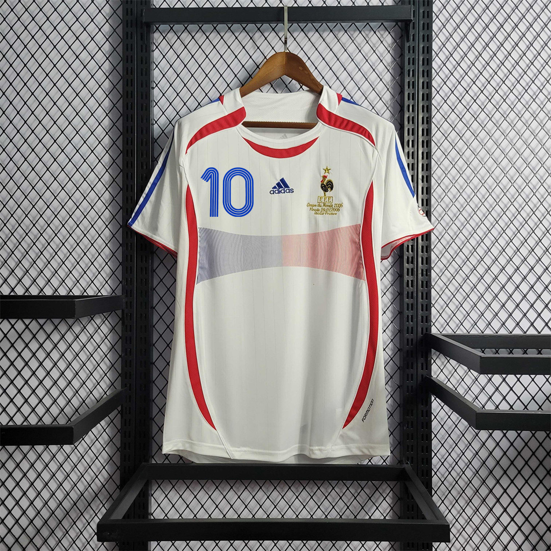 France Retro Soccer Jersey Away Custom Shirt World Cup 2006