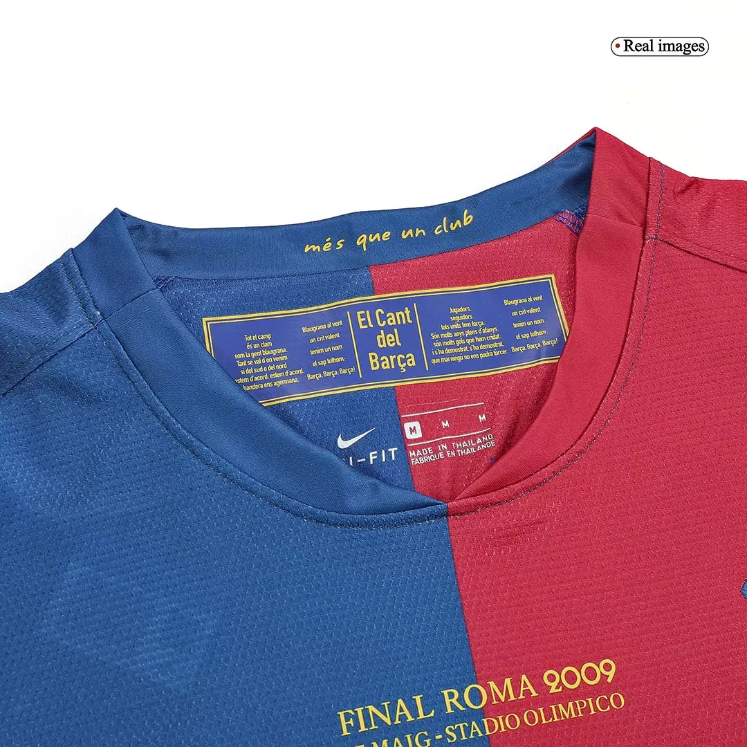 Barcelona Retro Jersey Home Soccer Shirt Long Sleeve 2008/09 - UCL
