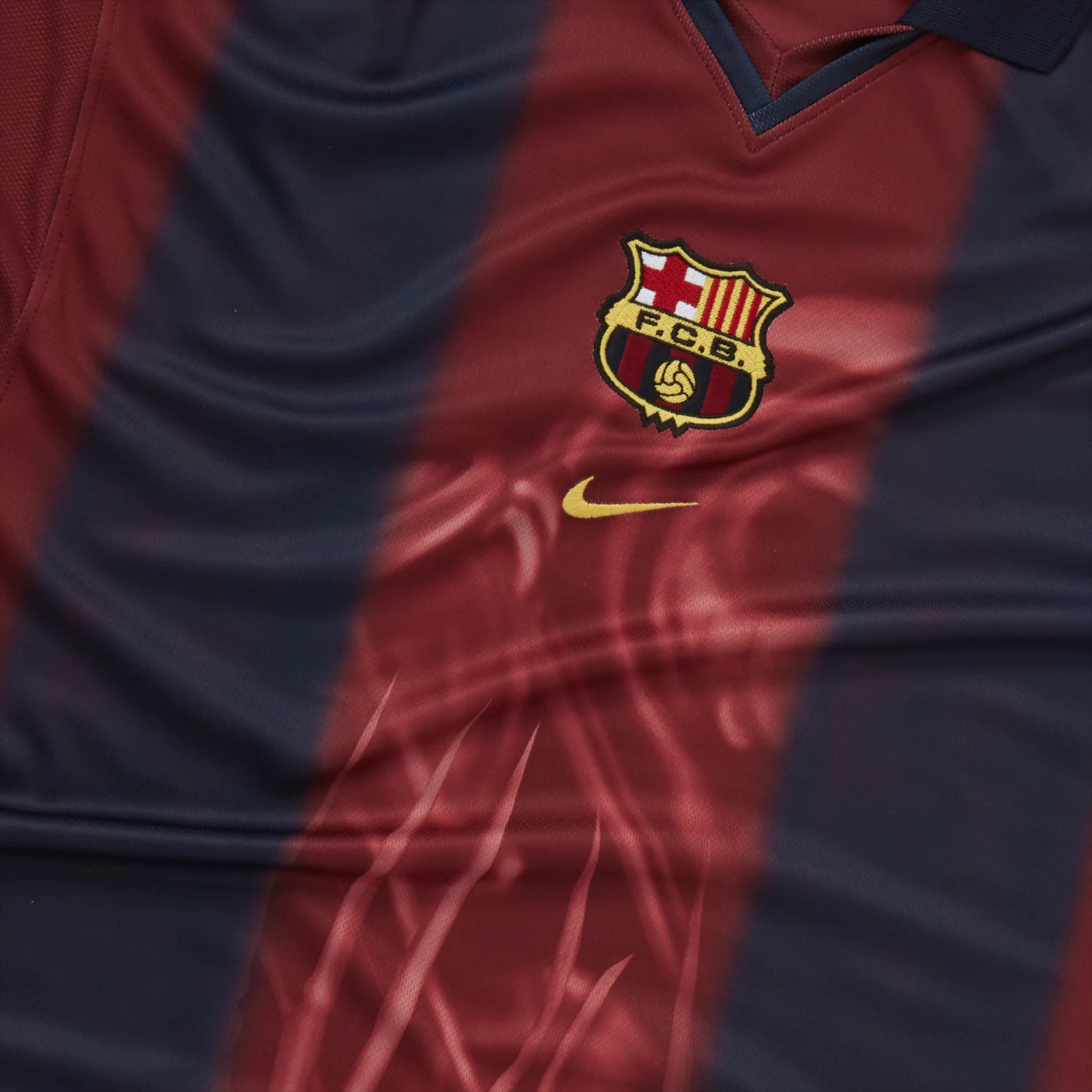 Authentic CJ X FC BARCELONA RETRO 2000/01 HOME SKELETON JERSEY