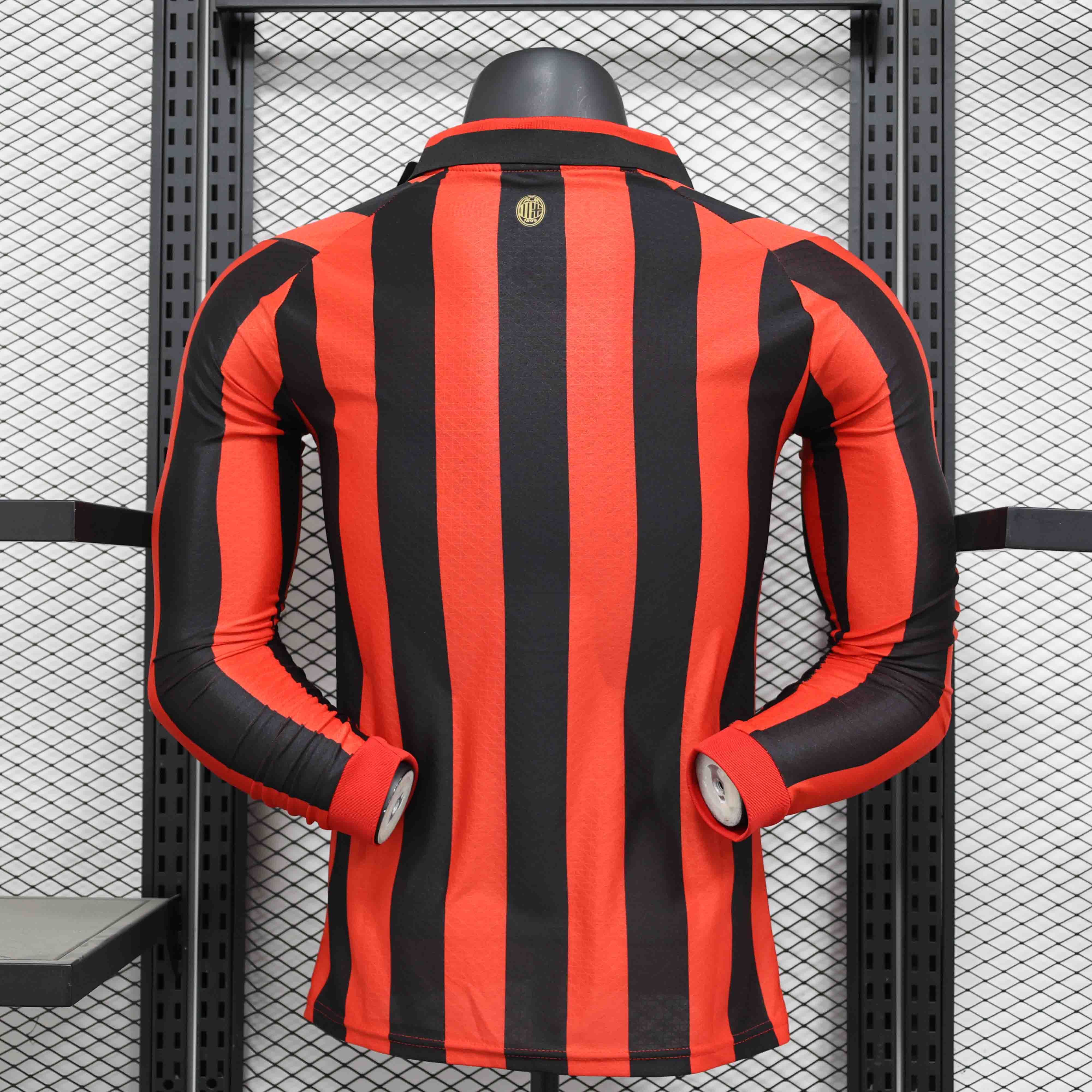 AC Milan Authentic Soccer Jersey 125th Anniversary Long Sleeve Shirt 2024/25
