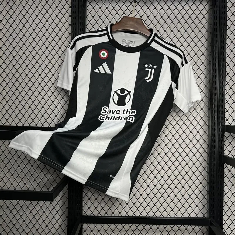 Juventus Soccer Jersey Home Custom Shirt 2024/25 - with Save the Children Sponsor