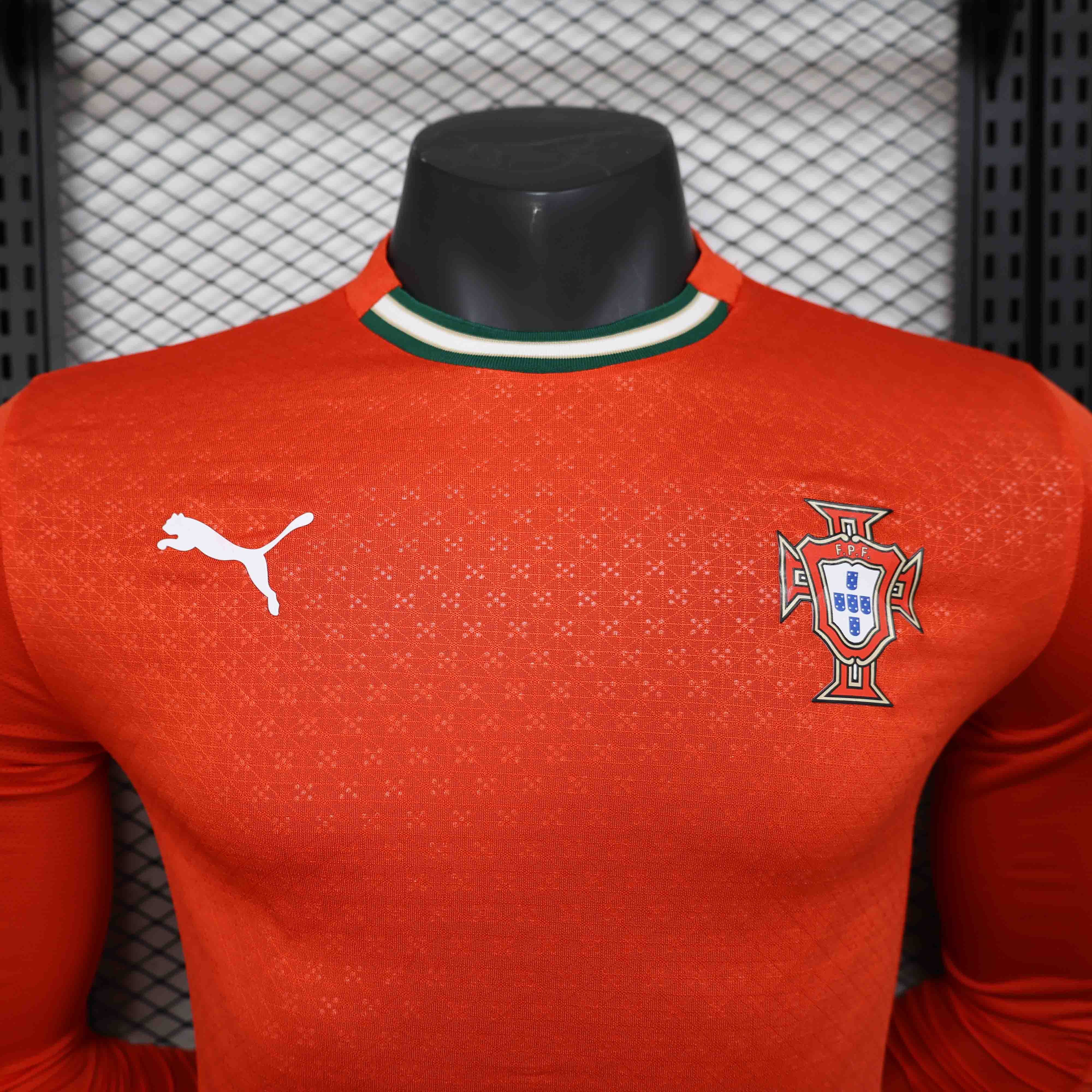 Portugal Authentic Soccer Jersey Home Long Sleeve Shirt 2025