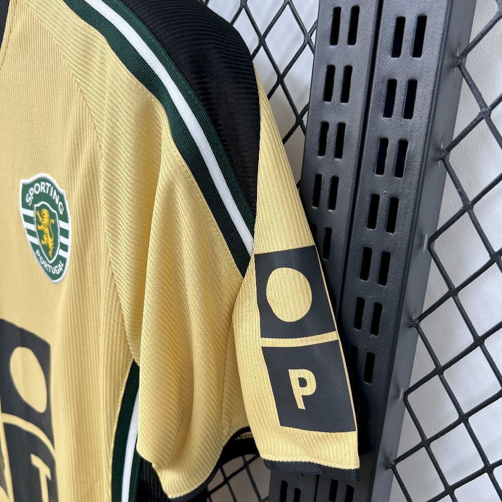 Sporting CP Retro Soccer Jersey Away Custom Shirt 2003/04